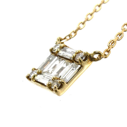 K18YG イエローゴールド ネックレス ダイヤモンド0.20ct 1.8g ～45cm レディース【中古】