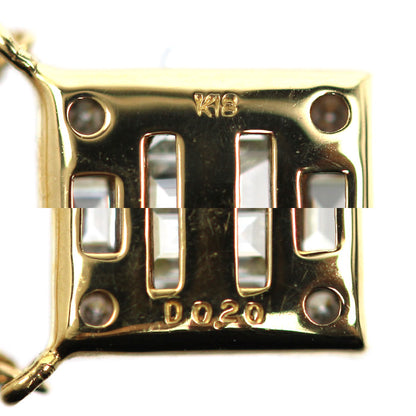 K18YG イエローゴールド ネックレス ダイヤモンド0.20ct 1.8g ～45cm レディース【中古】