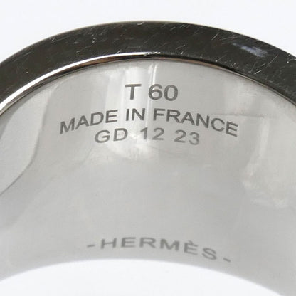 HERMES エルメス ステンレススチール ラッカー エクウス リング・指輪 19号 60 18.6g ホースシュー メンズ【中古】