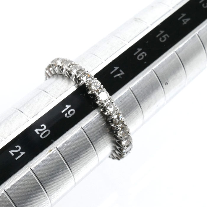 Pt900プラチナ エタニティ リング・指輪 ダイヤモンド1.0ct 18号 4.2g レディース【中古】