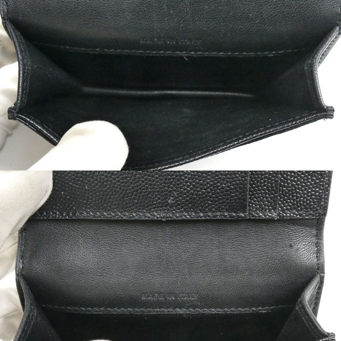 SAINT LAURENT サンローラン カードケース ブラック 469338BTY7N1000 メンズ【中古】