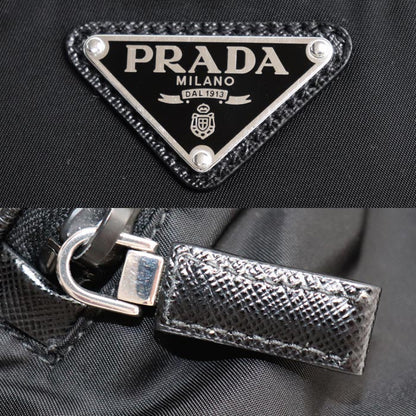 PRADA プラダ Re-Nylon xサフィアーノレザー ベルトバッグ ウエストバッグ ブラック 2VL033_2DMH_F0002 IC メンズ【中古】
