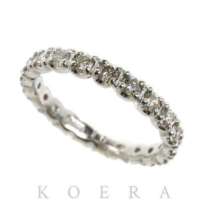 Pt900プラチナ フルエタニティ リング・指輪 ダイヤモンド1.0ct 10.5号 3.4g レディース【中古】