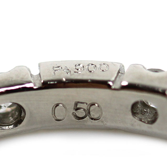 Pt900プラチナ フルエタニティ リング・指輪 ダイヤモンド0.50ct 8号 2.1g レディース【中古】