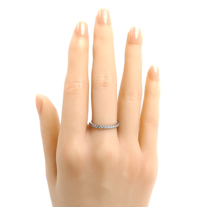 TIFFANY&Co. ティファニー Pt950プラチナ ノヴォ ハーフエタニティ リング・指輪 ダイヤモンド 13号 3.0g レディース【中古】【美品】