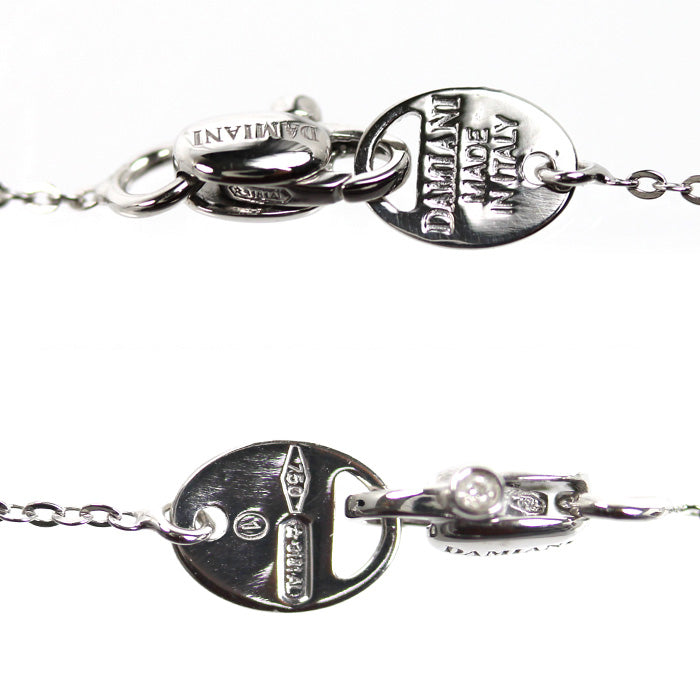 Damiani ダミアーニ K18WG ホワイトゴールド ベルエポック ハート ネックレス 20061335 ダイヤモンド ルビー 6.3g 42/50cm レディース【中古】【美品】