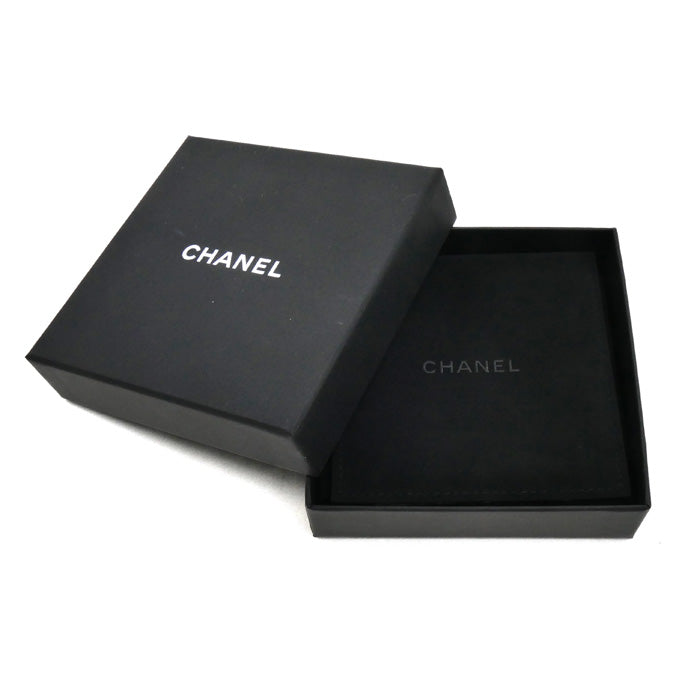 CHANEL シャネル GP レザー ココマーク レザー フープ ピアス ABD674 B17149 NZ521 27.6g レディース【中古】【美品】