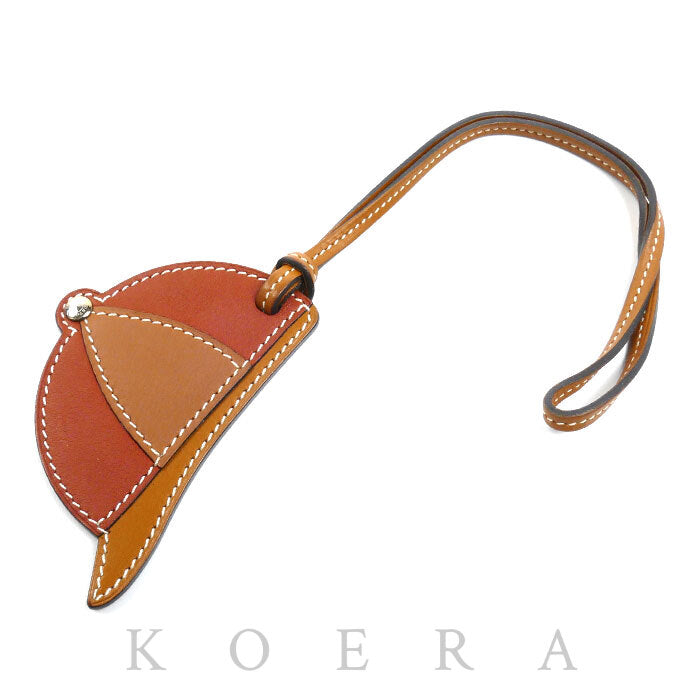 HERMES エルメス バッグチャーム パドック ボンベイ キーホルダー ブラウン レディース【中古】