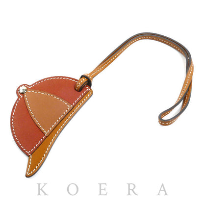 HERMES エルメス バッグチャーム パドック ボンベイ キーホルダー ブラウン レディース【中古】