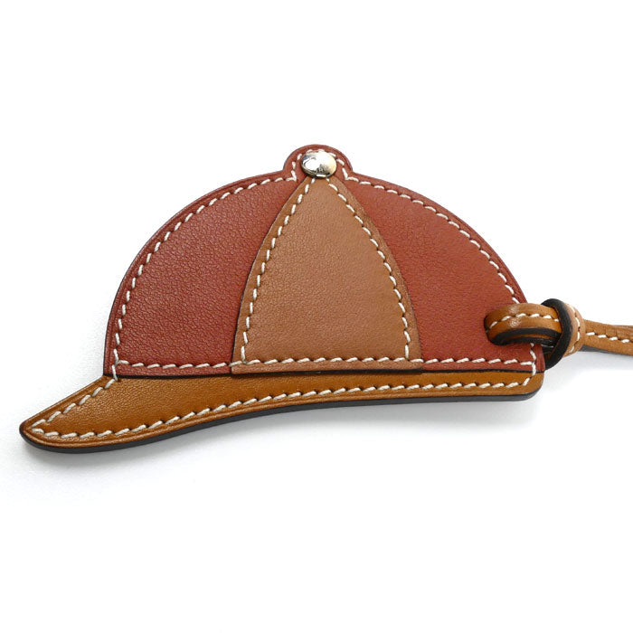 HERMES エルメス バッグチャーム パドック ボンベイ キーホルダー ブラウン レディース【中古】