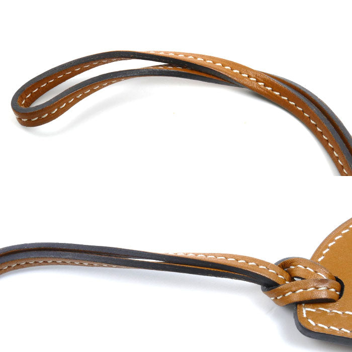 HERMES エルメス バッグチャーム パドック ボンベイ キーホルダー ブラウン レディース【中古】