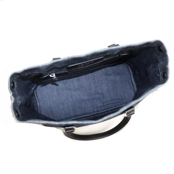PRADA プラダ デニムトート トートバッグ ブルー 1BG356 レディース【中古】