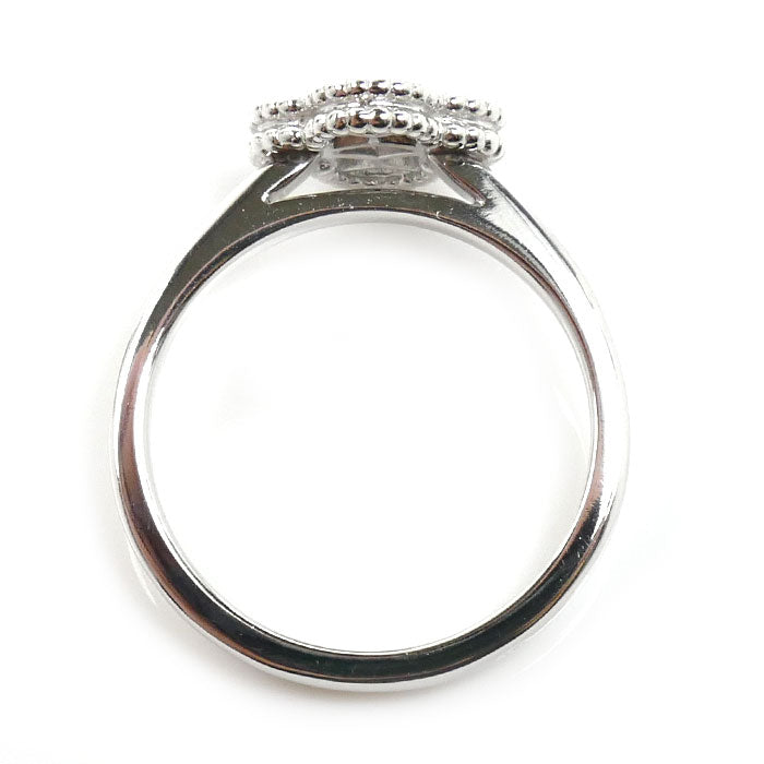 Van Cleef & Arpels ヴァンクリーフ＆アーペル K18WG ホワイトゴールド スウィート アルハンブラ リング・指輪 VCARO85800 ダイヤモンド 8号 48 3.3g レディース【中古】【美品】