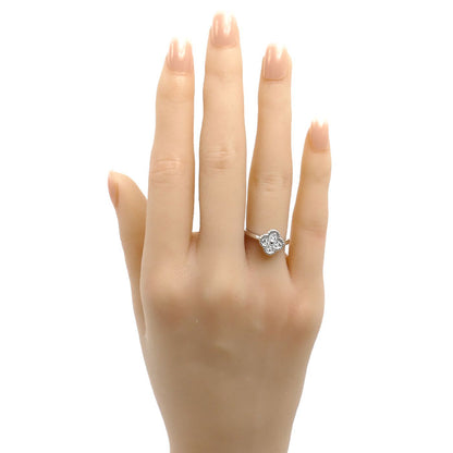 Van Cleef & Arpels ヴァンクリーフ＆アーペル K18WG ホワイトゴールド スウィート アルハンブラ リング・指輪 VCARO85800 ダイヤモンド 8号 48 3.3g レディース【中古】【美品】