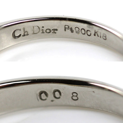 Dior ディオール Pt900プラチナ K18YG イエローゴールド リング・指輪 ダイヤモンド0.08ct 9号 3.2g レディース【中古】【美品】