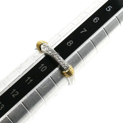 Dior ディオール Pt900プラチナ K18YG イエローゴールド リング・指輪 ダイヤモンド0.08ct 9号 3.2g レディース【中古】【美品】