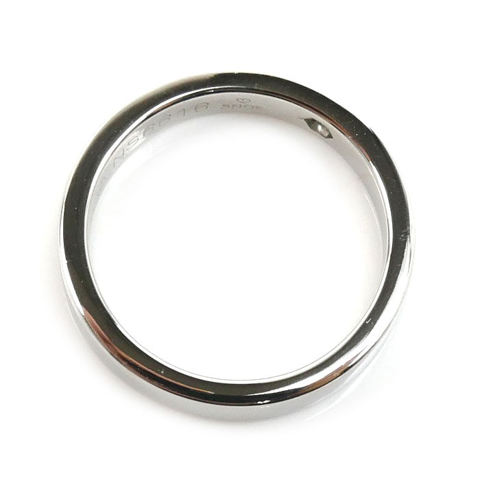 CARTIER カルティエ Pt950プラチナ エングレーブド 1Pダイヤ リング・指輪 B4051345 ダイヤモンド 5号 45 4.4g レディース【中古】【美品】