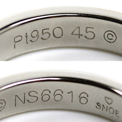CARTIER カルティエ Pt950プラチナ エングレーブド 1Pダイヤ リング・指輪 B4051345 ダイヤモンド 5号 45 4.4g レディース【中古】【美品】