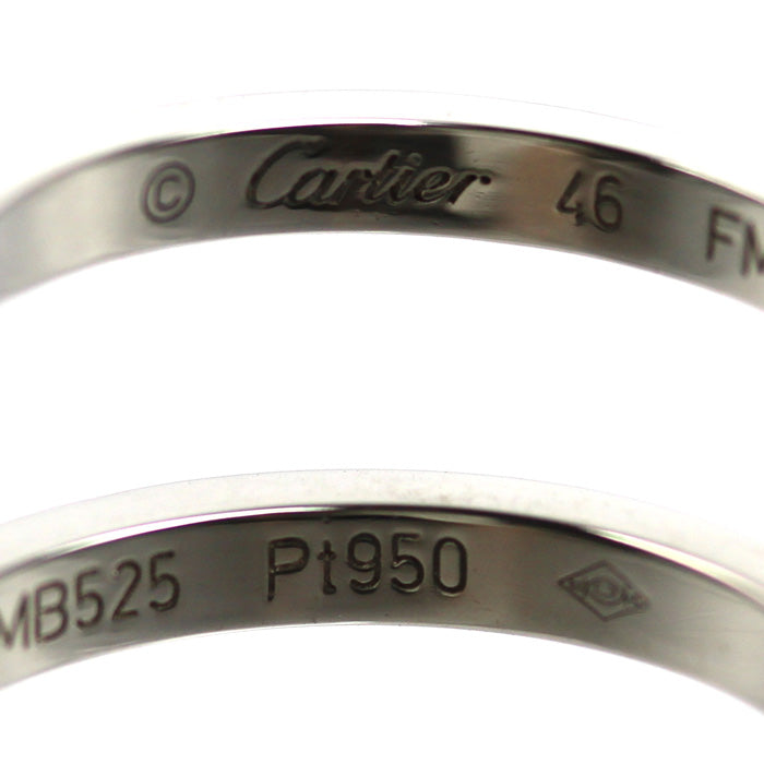 CARTIER カルティエ Pt950プラチナ バレリーナ カーブ ウェディング リング・指輪 B4093046 ダイヤモンド 6号 46 2.7g レディース【中古】【美品】