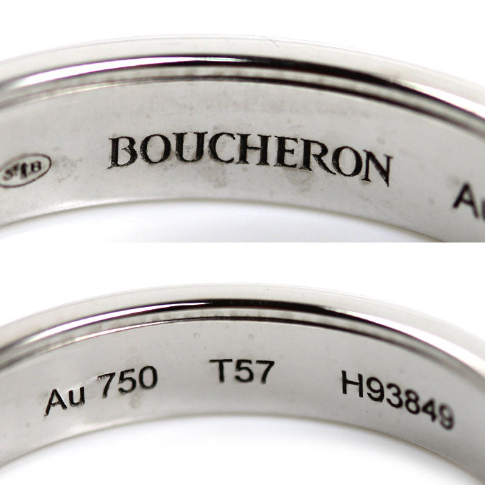 Boucheron ブシュロン K18WG ホワイトゴールド キャトル ラディアント ハーフ リング・指輪 JAL00250 16.5号 57 4.6g レディース【中古】【美品】