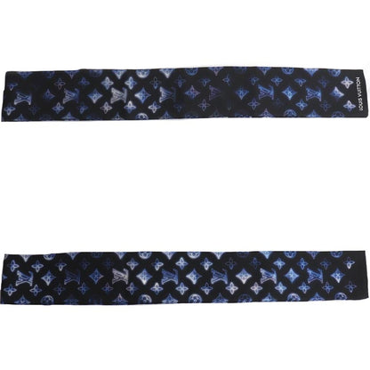 LOUIS VUITTON ルイ・ヴィトン バンドー・マヒナ スカーフ ブラック×ブルー系 M77420 IS1221 レディース【中古】