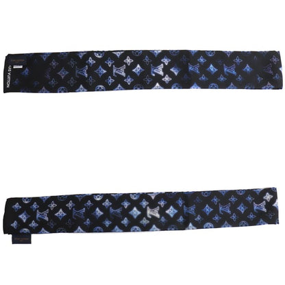 LOUIS VUITTON ルイ・ヴィトン バンドー・マヒナ スカーフ ブラック×ブルー系 M77420 IS1221 レディース【中古】