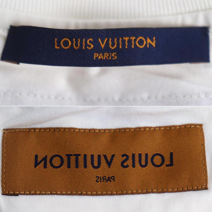 LOUIS VUITTON ルイ・ヴィトン LVステッチプリント 半袖Ｔシャツ ホワイト RM212Q NPG HLY42W XL 21AW メンズ【中古】
