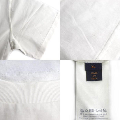 LOUIS VUITTON ルイ・ヴィトン LVステッチプリント 半袖Ｔシャツ ホワイト RM212Q NPG HLY42W XL 21AW メンズ【中古】
