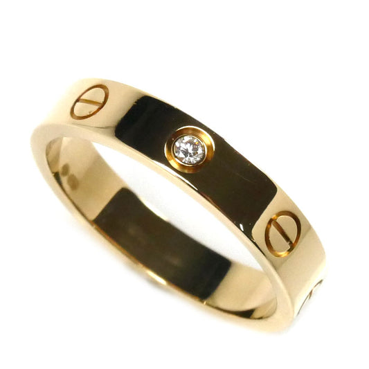 CARTIER カルティエ K18YG イエローゴールド ミニラブ 1Pダイヤ リング・指輪 B4056156 ダイヤモンド 15.5号 56 4.9g レディース【中古】