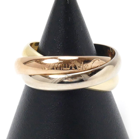 CARTIER カルティエ K18YG イエローゴールド K18WG ホワイトゴールド K18PG トリニティ リング・指輪 10.5号 51 7.4g レディース【中古】