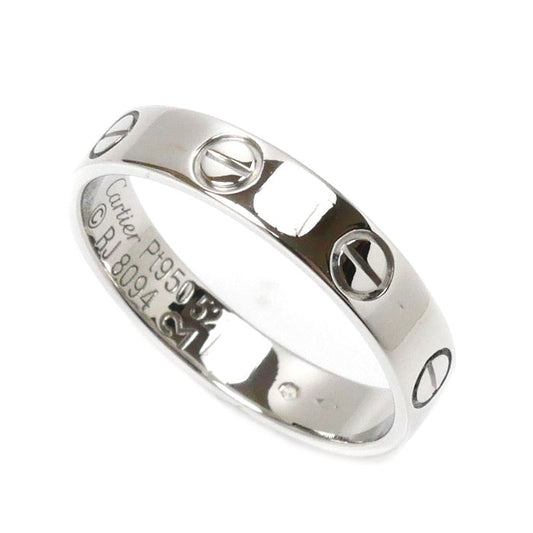 CARTIER カルティエ Pt950プラチナ ミニラブ リング・指輪 B4085352 12号 52 4.1g レディース【中古】【美品】