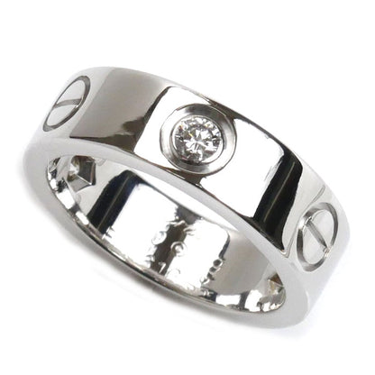 CARTIER カルティエ K18WG ホワイトゴールド ラブリング ハーフダイヤ リング・指輪 B4032549 ダイヤモンド 9号 49 8.0g レディース【中古】【美品】