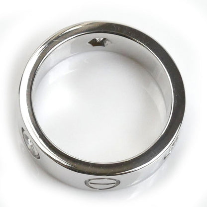 CARTIER カルティエ K18WG ホワイトゴールド ラブリング ハーフダイヤ リング・指輪 B4032549 ダイヤモンド 9号 49 8.0g レディース【中古】【美品】