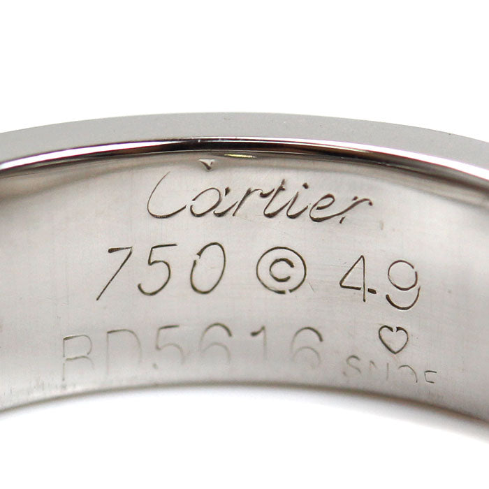 CARTIER カルティエ K18WG ホワイトゴールド ラブリング ハーフダイヤ リング・指輪 B4032549 ダイヤモンド 9号 49 8.0g レディース【中古】【美品】