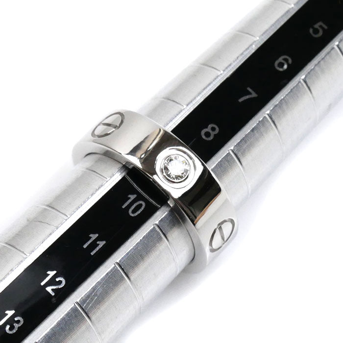 CARTIER カルティエ K18WG ホワイトゴールド ラブリング ハーフダイヤ リング・指輪 B4032549 ダイヤモンド 9号 49 8.0g レディース【中古】【美品】