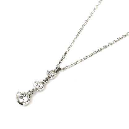 4℃ ヨンドシー K18WG ホワイトゴールド ネックレス ダイヤモンド 1.8g 38～42cm レディース【中古】