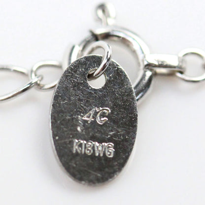 4℃ ヨンドシー K18WG ホワイトゴールド ネックレス ダイヤモンド 1.8g 38～42cm レディース【中古】