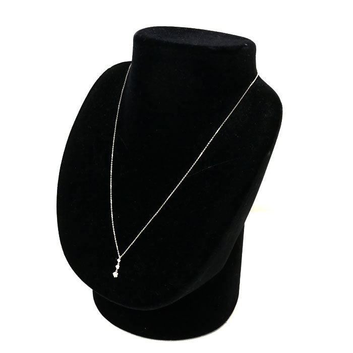 4℃ ヨンドシー K18WG ホワイトゴールド ネックレス ダイヤモンド 1.8g 38～42cm レディース【中古】