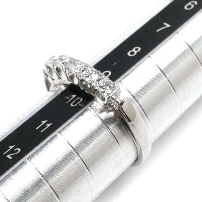 MIKIMOTO ミキモト Pt950プラチナ リング・指輪 ダイヤモンド0.27ct 9.5号 3.4g 一文字 縦爪 レディース【中古】【美品】