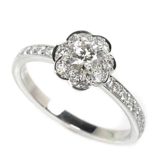 NIWAKA Pt950プラチナ HANAURARA 花麗 リング・指輪 ダイヤモンド0.27ct 11号 4.1g レディース【中古】【美品】