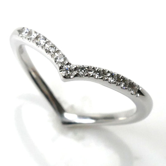 STAR JEWELRY スタージュエリー K18WG ホワイトゴールド ピンキーリング リング・指輪 2ZR1438 ダイヤモンド0.04ct 2号 1.3g レディース【中古】【美品】