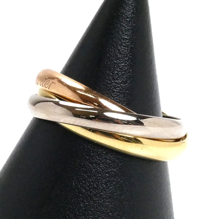CARTIER カルティエ K18YG イエローゴールド K18WG ホワイトゴールド K18PG トリニティ スモール リング・指輪 B4235155 15号 55 5.5g レディース【中古】