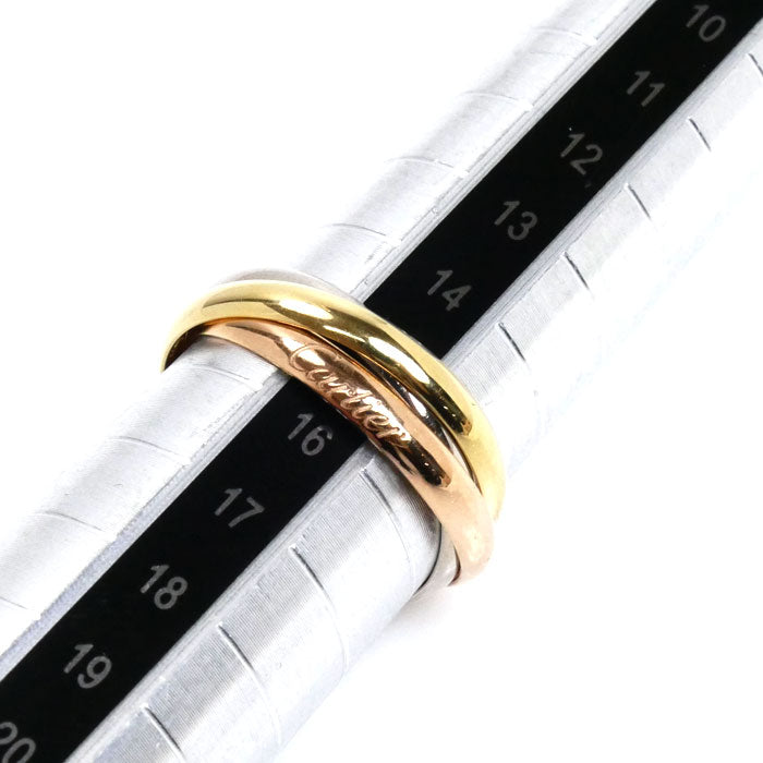 CARTIER カルティエ K18YG イエローゴールド K18WG ホワイトゴールド K18PG トリニティ スモール リング・指輪 B4235155 15号 55 5.5g レディース【中古】