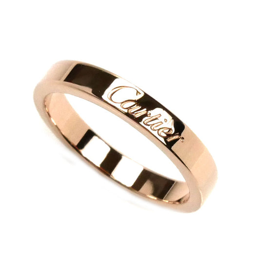 CARTIER カルティエ K18PG ピンクゴールド エングレーブド リング・指輪 B4087249 9号 49 3.5g レディース【中古】【美品】