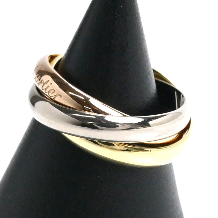 CARTIER カルティエ K18YG イエローゴールド K18WG ホワイトゴールド K18PG トリニティ クラシック リング・指輪 B4052756 15.5号 56 9.2g レディース【中古】【美品】