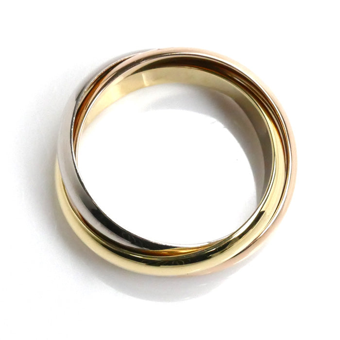 CARTIER カルティエ K18YG イエローゴールド K18WG ホワイトゴールド K18PG トリニティ クラシック リング・指輪 B4052756 15.5号 56 9.2g レディース【中古】【美品】