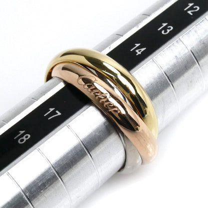 CARTIER カルティエ K18YG イエローゴールド K18WG ホワイトゴールド K18PG トリニティ クラシック リング・指輪 B4052756 15.5号 56 9.2g レディース【中古】【美品】