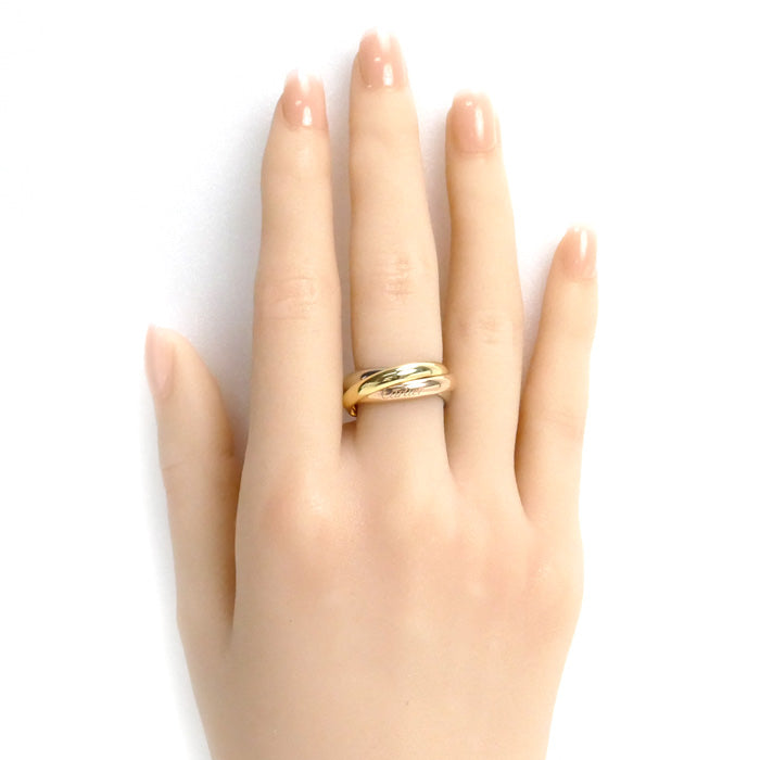 CARTIER カルティエ K18YG イエローゴールド K18WG ホワイトゴールド K18PG トリニティ クラシック リング・指輪 B4052756 15.5号 56 9.2g レディース【中古】【美品】