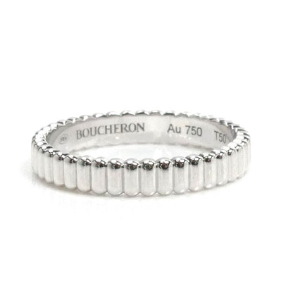 Boucheron ブシュロン K18WG ホワイトゴールド キャトル グログラン スモール リング・指輪 JAL01170 10号 50 2.8g レディース【中古】【美品】