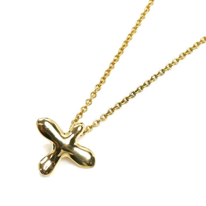 TIFFANY&Co. ティファニー K18YG イエローゴールド バードクロス ネックレス 2.6g 40.5cm レディース【中古】